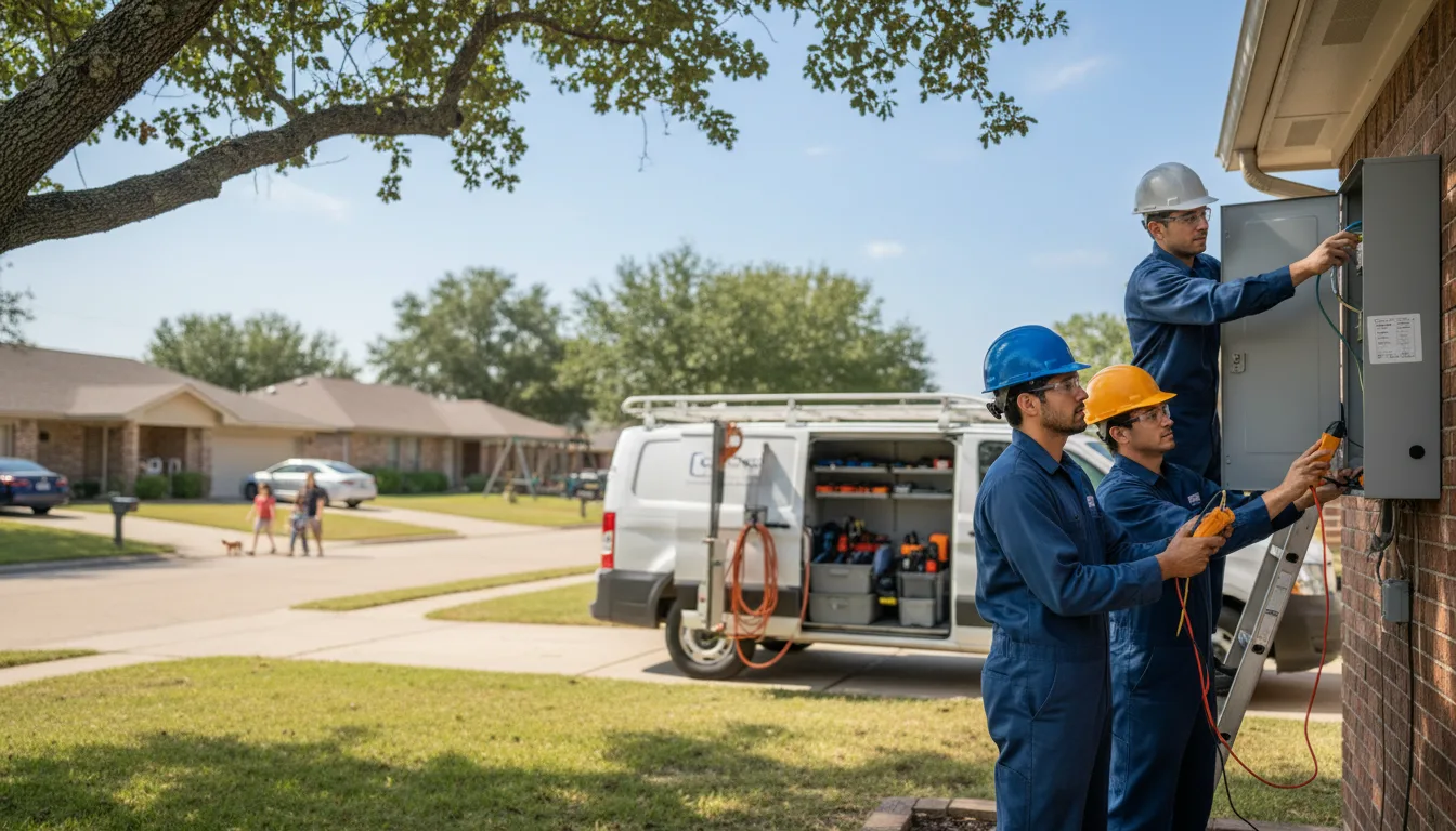 Certified electrician providing emergency electrical services in Mount Calm, TX